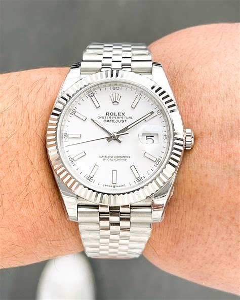 rolex date just 41 white|rolex datejust 41 dimensions.